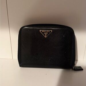 Prada Black Saffiano Leather Wallet